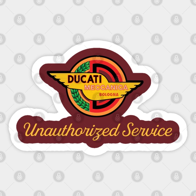 Ducati Motorcycles service Sticker by Midcenturydave